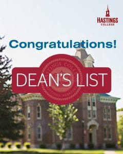 McCormick hall with the words 'Dean's List' and 'Congratulations' over the top.