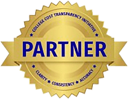 Seal that says partner in the College Cost Transparency initiative. 