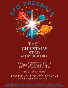 新闻 10 Poster that says The Christmas Star and Other Stories plus show dates and times.