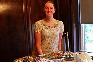 Abraham Catering operates at seven venues, and the venue side where Knott spent most of her time. Each weekend, there are numerous weddings, receptions and other special events that keep Knott busy. knott